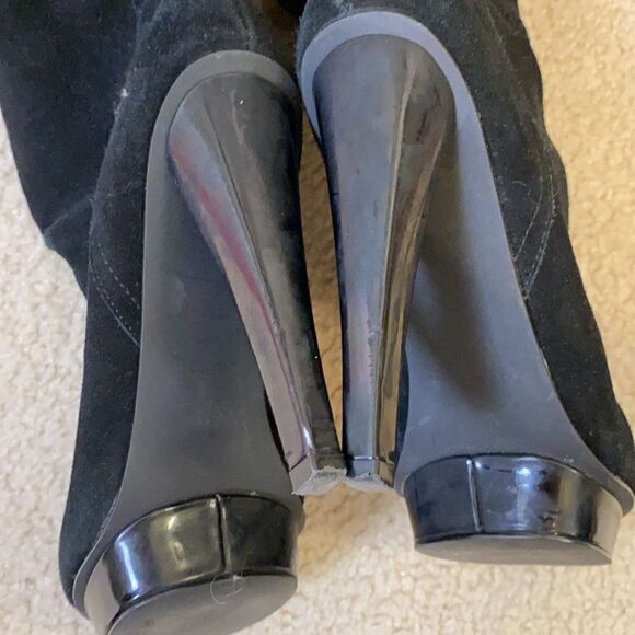 Steve Madden Black Suede Over-the-knee boots 8 - Picture 7 of 7